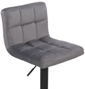 Salionze Tabouret Velours Gris 6x40cm 5