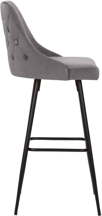 Chiozzola Tabouret Velours Gris 7x52cm 3