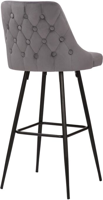 Chiozzola Tabouret Velours Gris 7x52cm 4