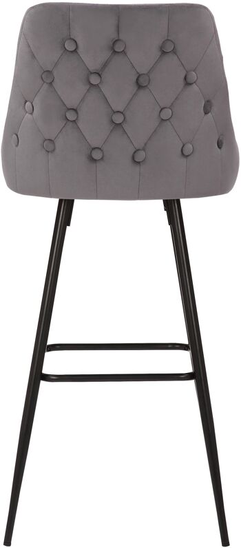 Chiozzola Tabouret Velours Gris 7x52cm 5