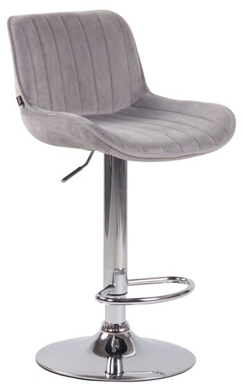 Tabouret Certosa Velours Gris 8x50cm 1