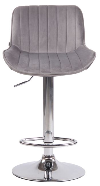 Tabouret Certosa Velours Gris 8x50cm 2