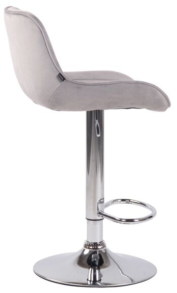 Tabouret Certosa Velours Gris 8x50cm 3