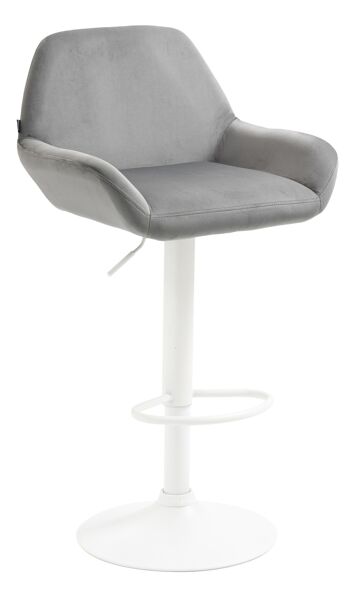 Bettona Tabouret Velours Gris 7x52cm 1