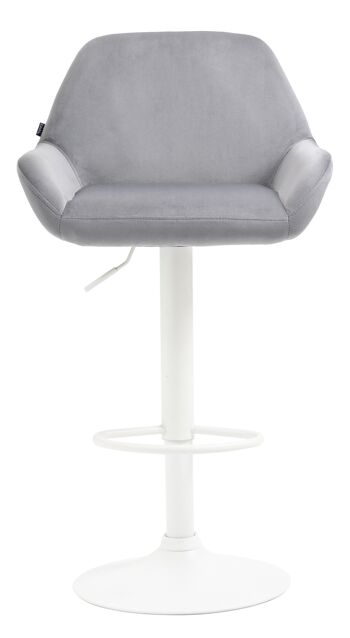 Bettona Tabouret Velours Gris 7x52cm 2