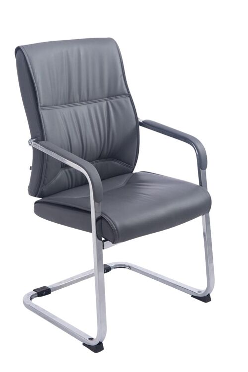Basto Bezoekersstoel Kunstleer Grijs 16x65cm