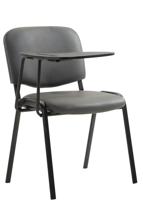 Pianengo Bezoekersstoel Kunstleer Grijs 6x71cm
