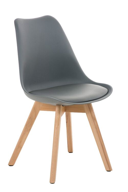 Prospi Bezoekersstoel Kunstleer Grijs 5x41cm