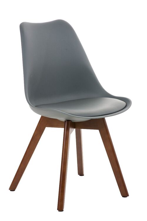 Gravere Bezoekersstoel Kunstleer Grijs 5x41cm