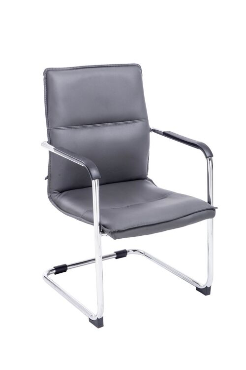 Conco Bezoekersstoel Kunstleer Grijs 8x60cm