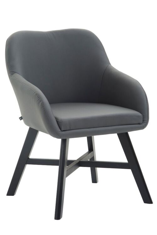 Sfruz Bezoekersstoel Kunstleer Grijs 10x55cm