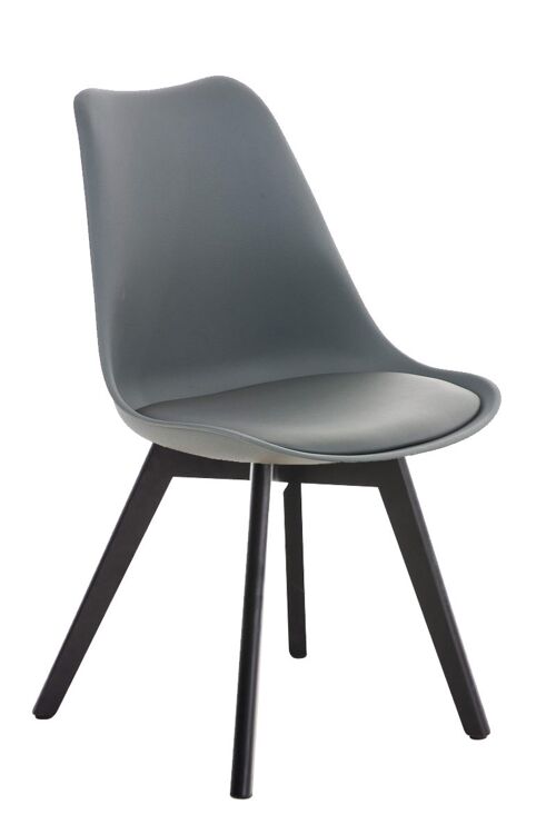 Sodere Bezoekersstoel Kunstleer Grijs 5x41cm
