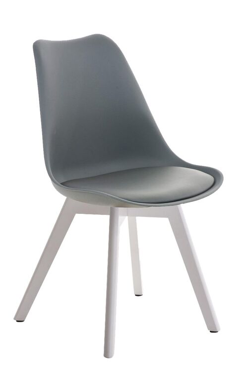 Favria Bezoekersstoel Kunstleer Grijs 5x41cm