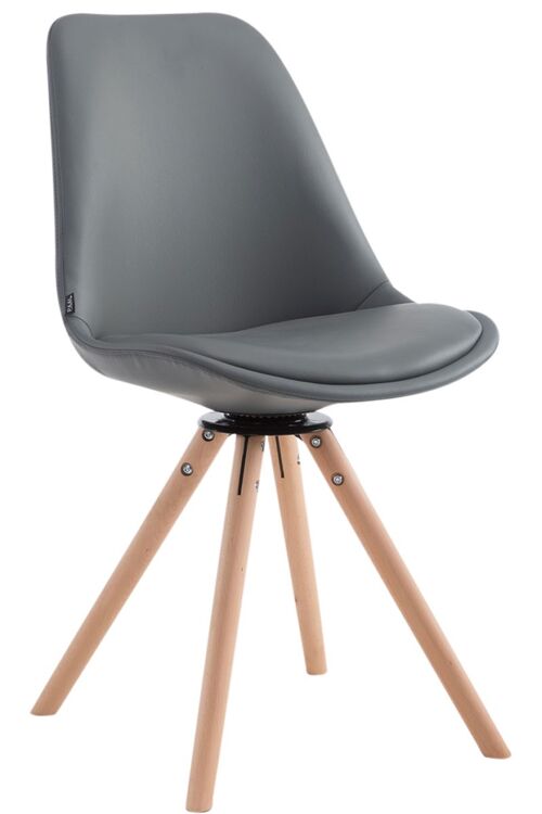 Gricilli Bezoekersstoel Kunstleer Grijs 6x56cm