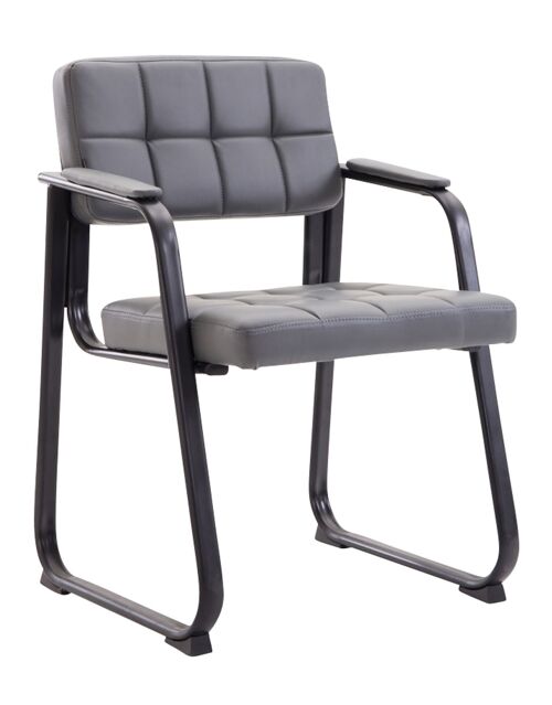 Pagani Bezoekersstoel Kunstleer Grijs 10x58cm