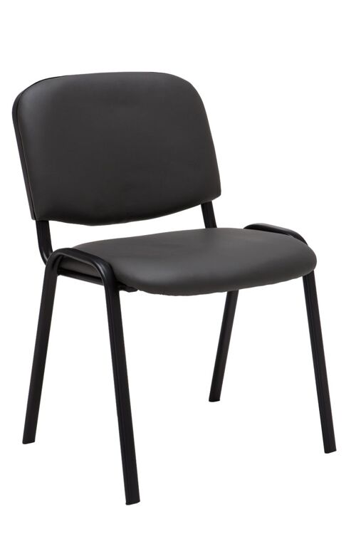 Perelle Bezoekersstoel Kunstleer Grijs 4x53cm