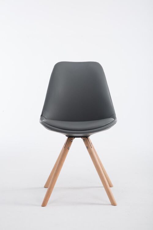 Liverani Bezoekersstoel Kunstleer Grijs 6x55.5cm