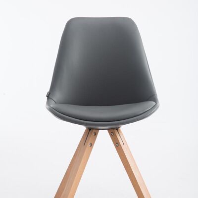 Guitto Bezoekersstoel Kunstleer Grijs 6x55.5cm