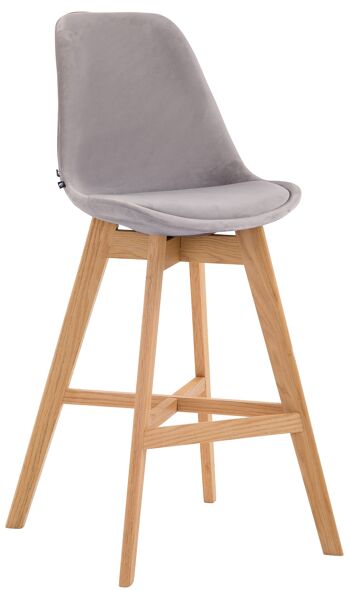 Chaise de bureau Cereta Velours Gris 6x56cm 1