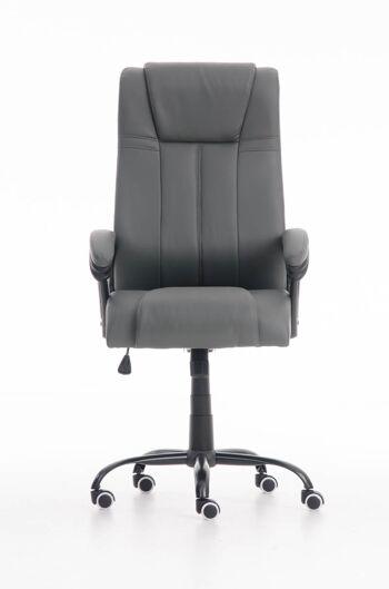Somano Chaise de Bureau Cuir Artificiel Gris 17x65cm 2