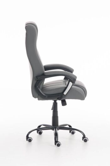 Somano Chaise de Bureau Cuir Artificiel Gris 17x65cm 3