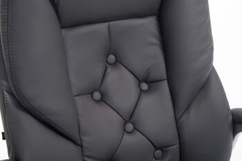 Dossena Chaise de Bureau Cuir Artificiel Gris 15x68cm 6