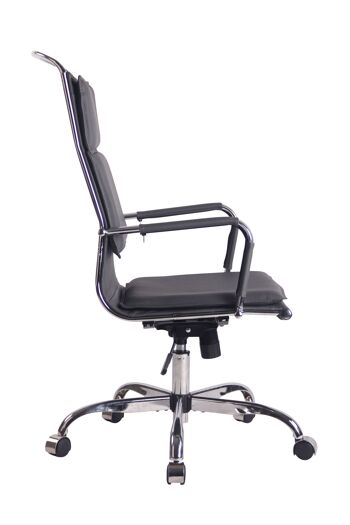 Persico Chaise de Bureau Cuir Artificiel Gris 13x63cm 3