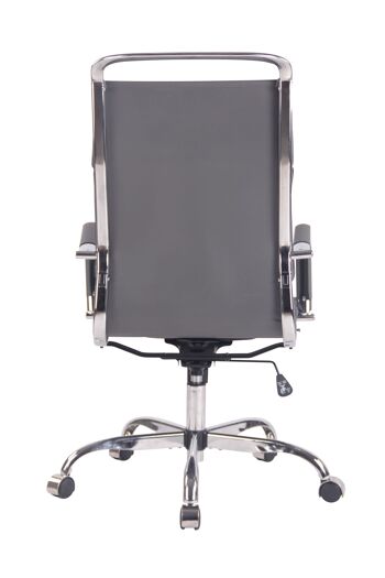Persico Chaise de Bureau Cuir Artificiel Gris 13x63cm 4