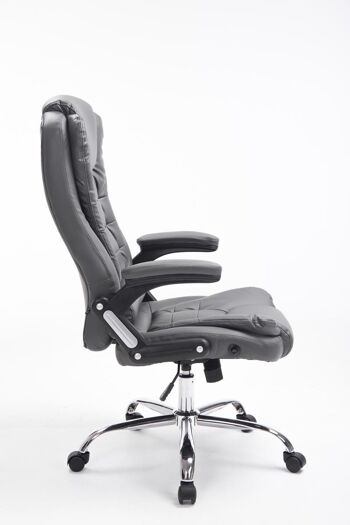 Dimaro Chaise de bureau Cuir artificiel Gris 16x78cm 3