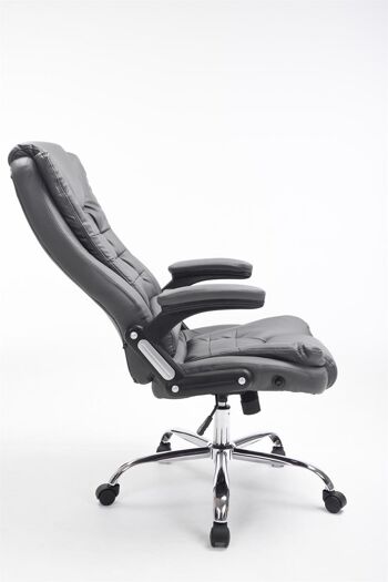 Dimaro Chaise de bureau Cuir artificiel Gris 16x78cm 4