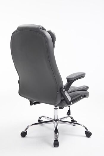 Dimaro Chaise de bureau Cuir artificiel Gris 16x78cm 5
