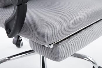 Chaise de Bureau Prata Cuir Artificiel Gris 15x63cm 7