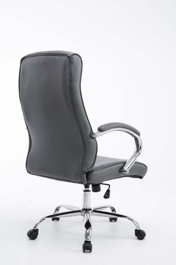 Fonteluna Chaise de Bureau Cuir Artificiel Gris 17x67cm 4