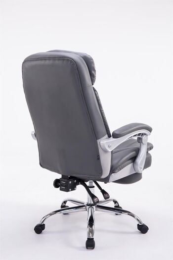 Ornavasso Chaise de Bureau Cuir Artificiel Gris 20x67cm 4