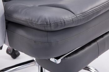 Ornavasso Chaise de Bureau Cuir Artificiel Gris 20x67cm 6