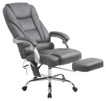 Gaiarine Chaise de bureau Cuir artificiel Gris 22x64cm 4