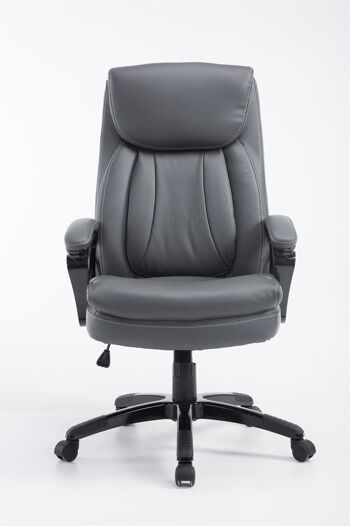 Bolzaneto Chaise de Bureau Cuir Artificiel Gris 16x74cm 2