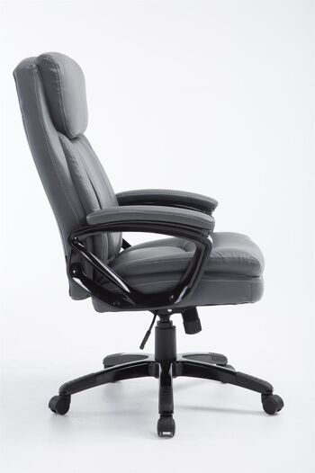 Bolzaneto Chaise de Bureau Cuir Artificiel Gris 16x74cm 3