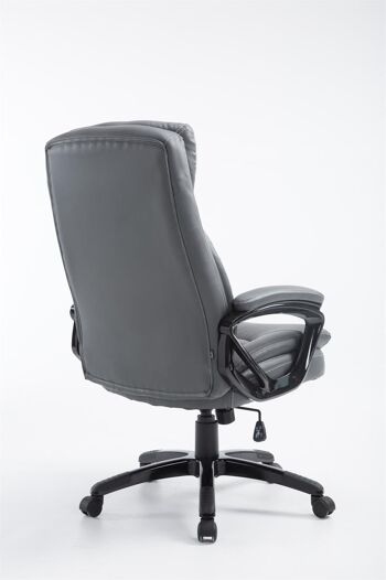 Bolzaneto Chaise de Bureau Cuir Artificiel Gris 16x74cm 4