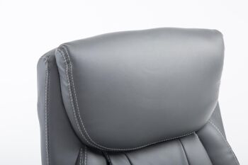 Bolzaneto Chaise de Bureau Cuir Artificiel Gris 16x74cm 5