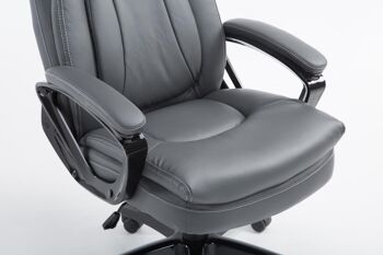 Bolzaneto Chaise de Bureau Cuir Artificiel Gris 16x74cm 6