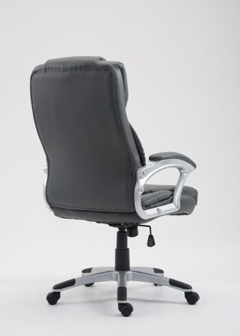 Massazza Chaise de Bureau Cuir Artificiel Gris 16x73cm 4