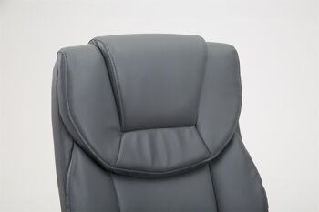 Massazza Chaise de Bureau Cuir Artificiel Gris 16x73cm 5