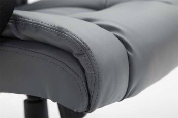 Chaise de bureau Cerasi cuir artificiel gris 15x70cm 7
