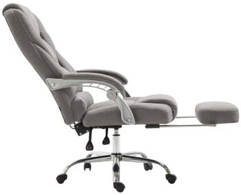 Melara Chaise de bureau Tissu Gris 22x64cm 2
