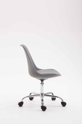 Montefano Chaise de Bureau Plastique Gris 11x54cm 3
