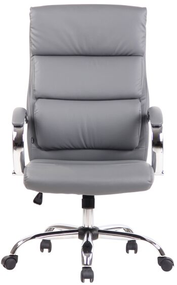 Chaise de bureau Nanno cuir artificiel gris 16x70cm 2