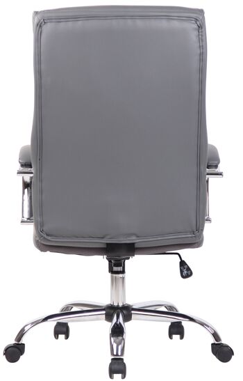 Chaise de bureau Nanno cuir artificiel gris 16x70cm 5