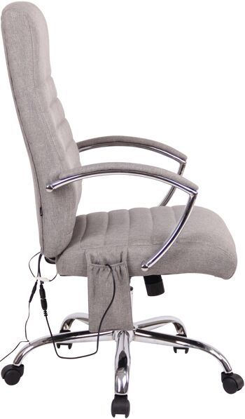 Chaise de bureau Sarnico cuir artificiel gris 19x72cm 3