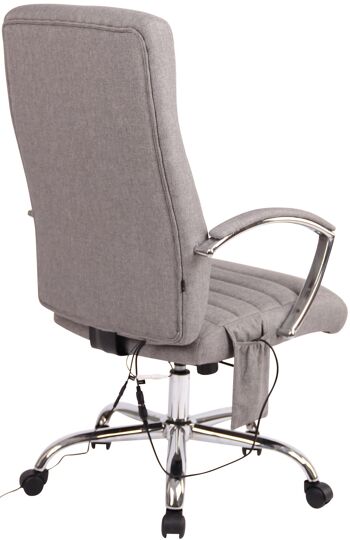 Chaise de bureau Sarnico cuir artificiel gris 19x72cm 4